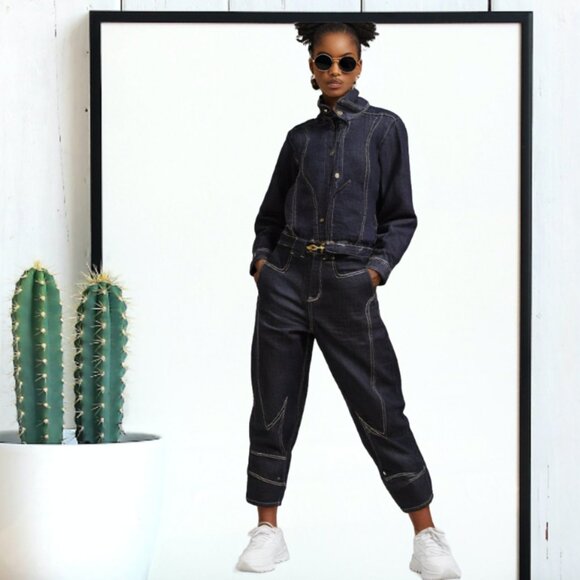 Fine Culture Ebony V6, Urban Street Wear Black Baggies Jean, Size Medium - Picture 3 of 11